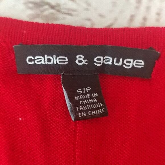 Cable & Gauge Sweater Red Size S - Picture 4 of 6